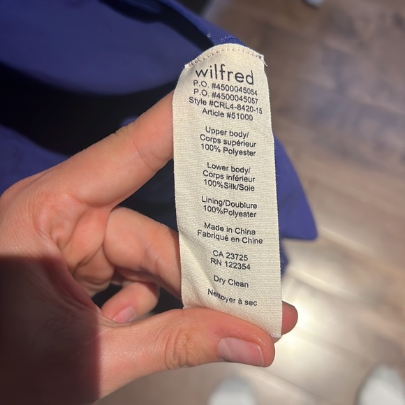 Aritzia Wilfred blue silk dress - 2 - Picture 6 of 6